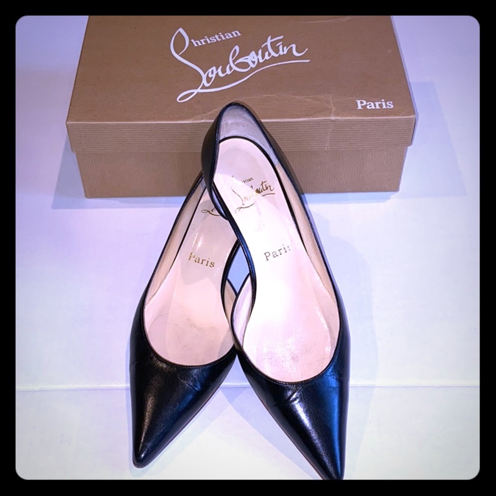 Christian Louboutin Kitten heel D’Orsay Pump